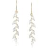 imageSWEETV Marquise Rhinestone Dangle Earrings for Women Wedding Bridal Earrings for Brides Bridesmaids Crystal Drop Dangling Earrings for Prom or Pageant Gold
