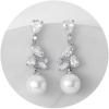 imageSWEETV Pearl Wedding Bridal Earrings for Brides Bridesmaids Pearl Drop Earrings for Women Dangling Prom Formal Party Jewelry GiftsStyle2