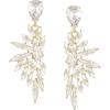 imageSWEETV Rhinestone Dangle Earrings for Women Crystal Statement Drop EarringsChandelier Wedding Bridal Earrings for Brides Prom Formal PartyGold