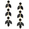 imageSWEETV Rhinestone Dangle Earrings for Women Sparkly Wedding Bridal Earrings for Brides Bridesmaids Crystal Statement Drop Earrings Prom Formal PartyBlack