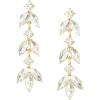 imageSWEETV Rhinestone Dangle Earrings for Women Sparkly Wedding Bridal Earrings for Brides Bridesmaids Crystal Statement Drop Earrings Prom Formal PartyGold