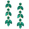 imageSWEETV Rhinestone Dangle Earrings for Women Sparkly Wedding Bridal Earrings for Brides Bridesmaids Crystal Statement Drop Earrings Prom Formal PartyGreen