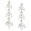 imageSWEETV Rhinestone Dangle Earrings for Women Sparkly Wedding Bridal Earrings for Brides Bridesmaids Crystal Statement Drop Earrings Prom Formal PartySilver