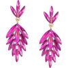 imageSWEETV Rhinestone Statement Earrings for Women Vintage Cluster Drop Dangle EarringsChandelier Earrings Dangling for Prom Wedding Bridal PartyHot Pink