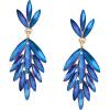 imageSWEETV Rhinestone Statement Earrings for Women Vintage Cluster Drop Dangle EarringsChandelier Earrings Dangling for Prom Wedding Bridal PartySapphire