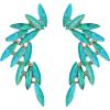 imageSWEETV Rhinestone Statement Earrings for Women Vintage Colorful Crystal Stud Dangle Earrings for Wedding Bridal Prom Formal PartyCyan