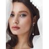 imageSWEETV 14k Gold Plated Pearl Drop Earrings Pearl Earrings for Women Pearl Wedding Bridal Earrings for Brides BridesmaidsProm Jewelry GiftsSilver