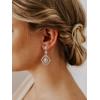 imageSWEETV Chandelier Wedding Earrings Rose Gold Bridal Earrings for Women BridesArt Deco Drop Dangle Earrings02Silver