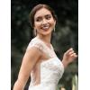 imageSWEETV Cubic Zirconia Wedding Earrings for Brides Women Crystal Chandelier Bridal Drop Dangle Earrings for Prom Pageant Formal Party Silver