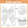 imageSWEETV Halloween Hair Bows Pumpkin Hair Clips Halloween Spooky Ghost Spider Witch Bats Hair Accessories Large Bows Barrettes for Women Girls Halloween Outfits Party Favors GiftsWhite