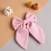 imageSWEETV Halloween Hair Bows Pumpkin Hair Clips Halloween Spooky Ghost Spider Witch Bats Hair Accessories Large Bows Barrettes for Women Girls Halloween Outfits Party Favors GiftsPink