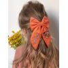 imageSWEETV Halloween Hair Bows Pumpkin Hair Clips Halloween Spooky Ghost Spider Witch Bats Hair Accessories Large Bows Barrettes for Women Girls Halloween Outfits Party Favors GiftsOrangeC