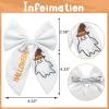 imageSWEETV Halloween Hair Bows Pumpkin Hair Clips Halloween Spooky Ghost Spider Witch Bats Hair Accessories Large Bows Barrettes for Women Girls Halloween Outfits Party Favors GiftsWhiteB