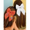 imageSWEETV Halloween Hair Bows Pumpkin Hair Clips Halloween Spooky Ghost Spider Witch Bats Hair Accessories Large Bows Barrettes for Women Girls Halloween Outfits Party Favors GiftsWhite
