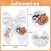 imageSWEETV Halloween Hair Bows ampamp Clips  Spooky Ghost Spider Witch ampamp Bat Hair Accessories  Large Barrettes for Women ampamp Girls  Halloween Outfits ampamp Party FavorsWhiteC