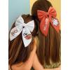 imageSWEETV Halloween Hair Bows ampamp Clips  Spooky Ghost Spider Witch ampamp Bat Hair Accessories  Large Barrettes for Women ampamp Girls  Halloween Outfits ampamp Party FavorsOrangeB
