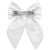 imageSWEETV Large Linen Hair Bows For Girls Handmade Cotton Floral Bow Hair Accessories Baby Girls Hair Clip Spring Flower Hair Barrettes Fable Hair Bows for Little Girl Toddler Kids TeensWhiteA