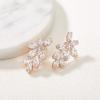 imageSWEETV Marquise Wedding Bridal Earrings for Brides Bridesmaids Crystal Cubic Zirconia Cluster Stud Earrings for Women Prom Party Jewelry GiftsRose Gold