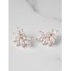 imageSWEETV Marquise Wedding Earrings for Brides Bridesmaids Cubic Zirconia Bridal Earrings Rhinestone Cluster Stud Earrings for Women Prom Party Jewelry GiftsStyle1Rose Gold