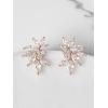 imageSWEETV Marquise Wedding Earrings for Brides Bridesmaids Cubic Zirconia Bridal Earrings Rhinestone Cluster Stud Earrings for Women Prom Party Jewelry GiftsStyle1Rose Gold