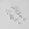 imageSWEETV Silver Pearl Drop Dangle Earrings for Women Pearl Wedding Bridal Earrings for Brides BridesmaidsProm Formal Jewelry GiftsSilver