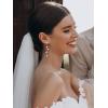 imageSWEETV Silver Pearl Drop Dangle Earrings for Women Pearl Wedding Bridal Earrings for Brides BridesmaidsProm Formal Jewelry GiftsSilver