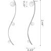imageSWEETV Silver Pearl Drop Dangle Earrings for Women Pearl Wedding Bridal Earrings for Brides BridesmaidsProm Formal Jewelry GiftsStyle1