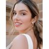 imageSWEETV Silver Pearl Drop Dangle Earrings for Women Pearl Wedding Bridal Earrings for Brides BridesmaidsProm Formal Jewelry GiftsStyle1