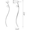 imageSWEETV Silver Pearl Drop Dangle Earrings for Women Pearl Wedding Bridal Earrings for Brides BridesmaidsProm Formal Jewelry GiftsStyle2