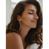 imageSWEETV Silver Pearl Drop Dangle Earrings for Women Pearl Wedding Bridal Earrings for Brides BridesmaidsProm Formal Jewelry GiftsStyle3