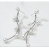 imageSWEETV Silver Pearl Drop Dangle Earrings for Women Pearl Wedding Bridal Earrings for Brides BridesmaidsProm Formal Jewelry GiftsStyle3