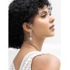 imageSWEETV Teardrop Bridal Earrings for Wedding Brides Bridesmaids Pear Shaped Dangle Drop Earrings for Women Prom Formal PartyStyle1
