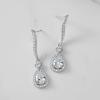 imageSWEETV Teardrop Bridal Earrings for Wedding Brides Bridesmaids Pear Shaped Dangle Drop Earrings for Women Prom Formal PartyStyle2