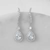 imageSWEETV Teardrop Bridal Earrings for Wedding Brides Bridesmaids Pear Shaped Dangle Drop Earrings for Women Prom Formal PartyStyle2