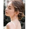imageSWEETV Teardrop Bridal Earrings for Wedding Brides Bridesmaids Pear Shaped Dangle Drop Earrings for Women Prom Formal PartyStyle2