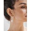 imageSWEETV Teardrop Bridal Earrings for Wedding Brides Bridesmaids Pear Shaped Dangle Drop Earrings for Women Prom Formal PartyStyle3
