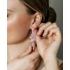 imageSWEETV Wedding Bridal Chandelier Earrings Crystal Rhinestone Drop Dangle Earrings for Women Brides01Rose Gold