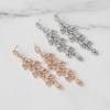 imageSWEETV Wedding Bridal Chandelier Earrings Crystal Rhinestone Drop Dangle Earrings for Women Brides01Rose Gold