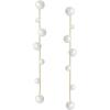 imageSWEETV 18K Gold PlatedSilver Long Pearl Drop Dangle Earrings for Women Chain Pearl Dangling Wedding Bridal Earrings for Brides Bridesmaids Prom Jewelry Gift for AdultGold
