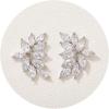 imageSWEETV Marquise Bridal Wedding Earrings for Brides Bridesmaids Crystal Cubic Zirconia Rhinestone Cluster Stud Earrings for Women Prom