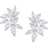 imageSWEETV Marquise Wedding Earrings for Brides Bridesmaids Cubic Zirconia Bridal Earrings Rhinestone Cluster Stud Earrings for Women Prom Party Jewelry GiftsStyle1Silver