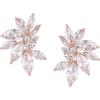 imageSWEETV Marquise Wedding Earrings for Brides Bridesmaids Cubic Zirconia Bridal Earrings Rhinestone Cluster Stud Earrings for Women Prom Party Jewelry GiftsStyle1Rose Gold