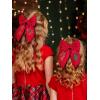 imageChristmas Hair Bows for Girls Women Xmas Hair Bow Clip Red Christmas Tree Hair Accessories Jingle Bell Winter Holiday Hair Barrette for Costume Outfits Party Favors Gifts