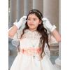 imageSWEETV 6 Pcs First Communion Veil Set for Girls 1st Communion Bow Veil Headpiece Accessories Set White Lace Veil Flower CrownWhite