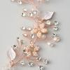 imageSWEETV Bridal Headband Wedding Headpiece for Bride Hair Accessories for Wedding Hair Pieces Crystal Pearl Hair Vine GoldRose Gold