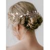 imageSWEETV Bridal Headband Wedding Headpiece for Bride Hair Accessories for Wedding Hair Pieces Crystal Pearl Hair Vine GoldRose Gold