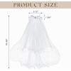 imageSWEETV First Communion Veil 1st Communion Veils For Kids Flower Girl Bow Headband Veil Holy Headpiece Wedding Catholic PartyWhite