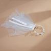 imageSWEETV First Communion Veil 1st Communion Veils For Kids Flower Girl Bow Headband Veil Holy Headpiece Wedding Catholic PartyWhite