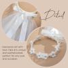imageSWEETV First Communion Veil 1st Communion Veils For Kids Flower Girl Bow Headband Veil Holy Headpiece Wedding Catholic PartyWhite