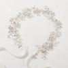 imageSWEETV FlowerLeaf Bridal Headpieces for Wedding Hair Band for Brides Headband Rhinestone Wedding Headband Silver Flower Girl Bridesmaid Hair Vine